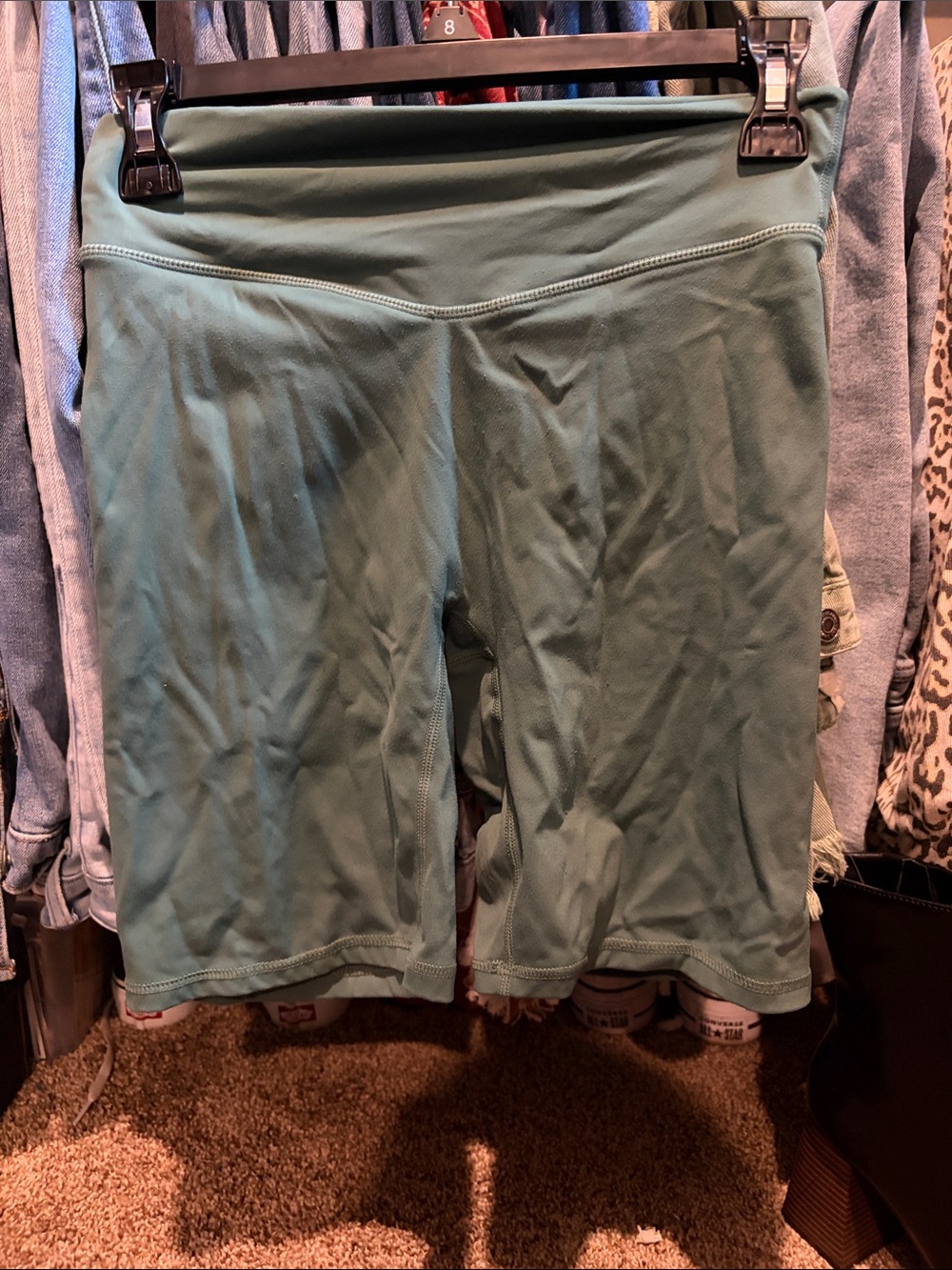 Balance Athletica Teal High-Waist Bike Shorts